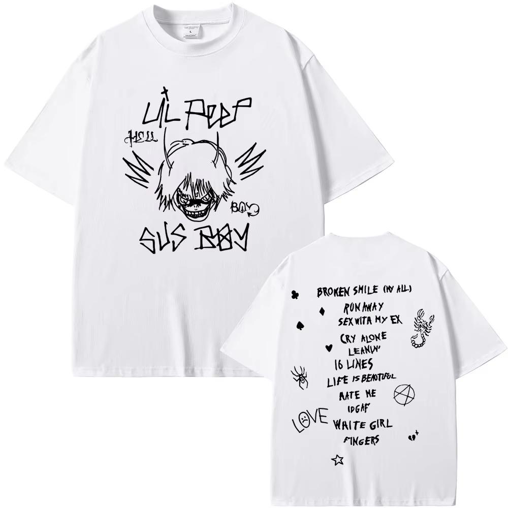 Горячие Футболки с Графикой Рэпера Lil Peep Sus Boy Приходи Когда Будешь Трезвым Футболки Унисекс Женская Мода Хип-Хоп Оверсайз Футболка