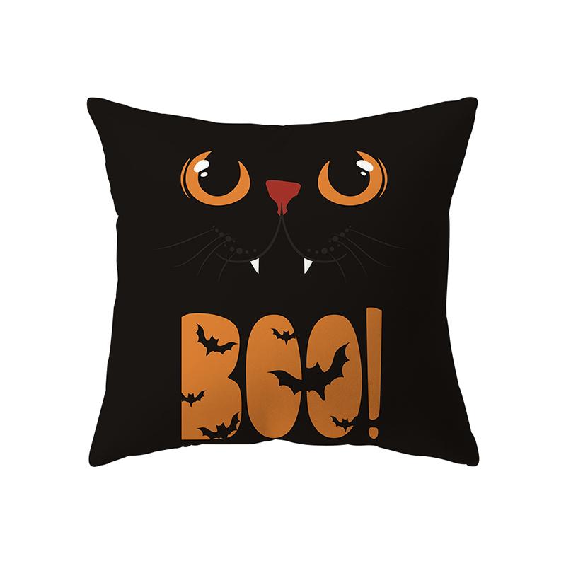 Хэллоуин тема ужас тыква черный кот принт узор наволочка дома гостиная диван украшения подушка наволочка