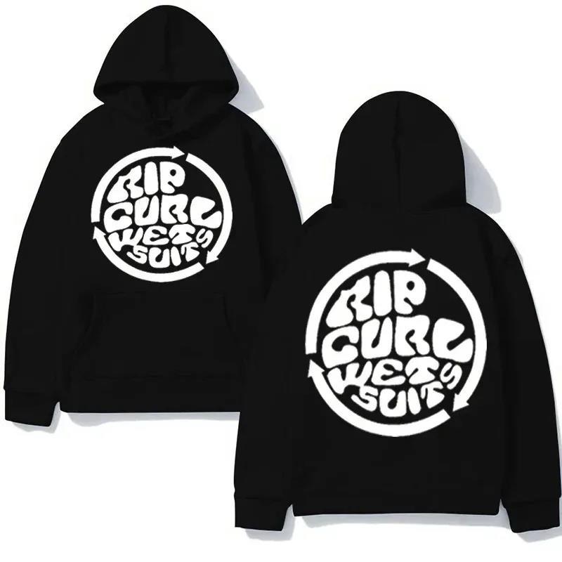 Men's Rip Curl Men Wetty Land Hoodie Loose Version Hoodies Men Fashion Long Sleeve Women Casual Harajuku Pullovers Sudaderas