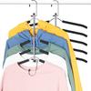 DOIOWN Stainless Steel Clothes Hangers, Non-Slip, Non-Marking, 360 Rotating Hooks, Suitable for Vertical and Horizontal Use, Tie Hangers, Clothes Han
