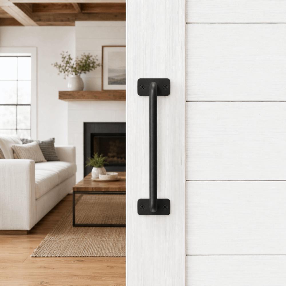Carbon Steel Barn Door Pull Handle Easy Install Gate Door Pull Handle Sliding Door Handle Gate