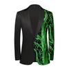 Mens Fashion Panelled Shiny Sequin Tuxedo Suit Jacket Blazers