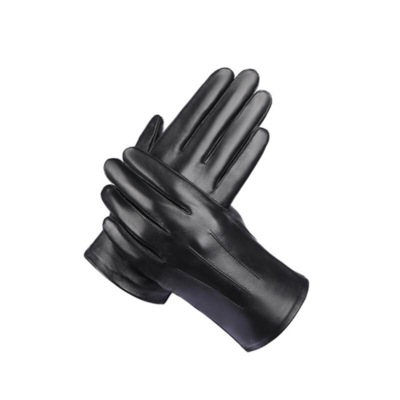 Мужские зимние кожаные сенсорные перчатки