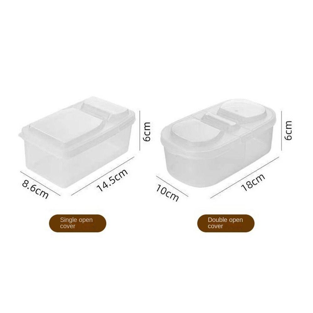 Sealed Rectangular Trasparent Crisper Plastic Food Containers Safe Condiment Boxes