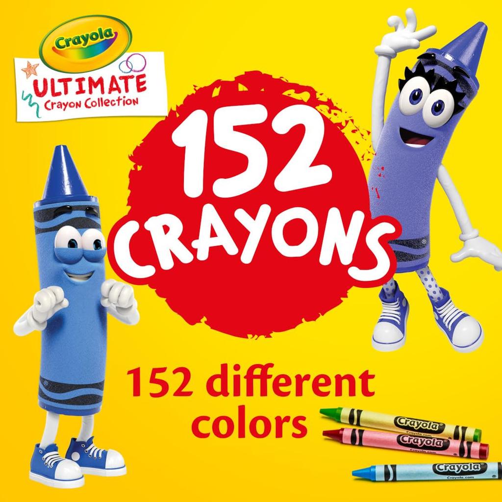 Crayola Crayon 152 цвета с футляром точилка для мелков Ultimate Crayon Collection оригинальный продукт 520030 &
