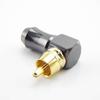 90 Degree RCA Male Plug Connector  Audio Adapter Connectors Gold Plated Terminal for 6.2mm Speaker Cable L Type