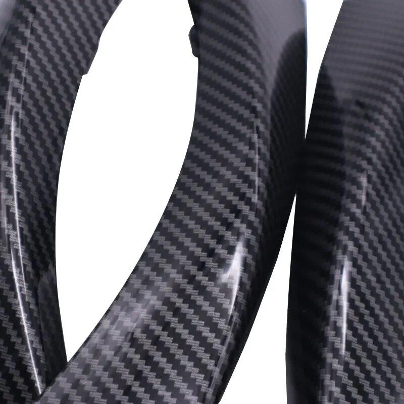 LHD Car Styling Door Panel Grab Handle Covers Carbon Fiber Texture Armrest Protective Trim For BMW 3 Series E90 E91 318 320 325