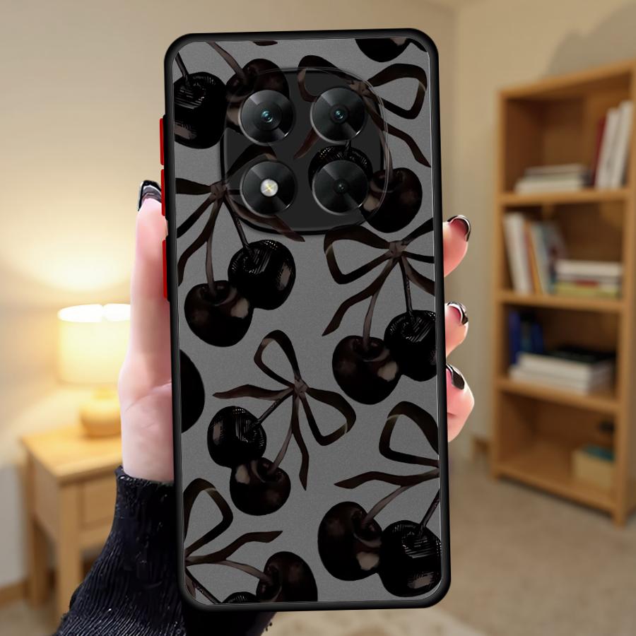 Чехол для Xiaomi Redmi Note 14 12 13 Pro Plus 10 9S 11 13C 14C A4 Funda Задняя крышка телефона Стильный узор с вишней