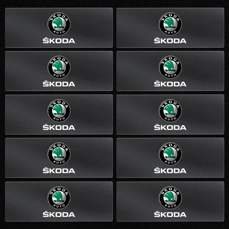 XOWS7 Car Interior Steering Wheel 3D Sticker Logo Car Accessories Tool for Skoda RS Rapid Yeti Karoq Vision Octavia Kodiaq Kamiq Fabia