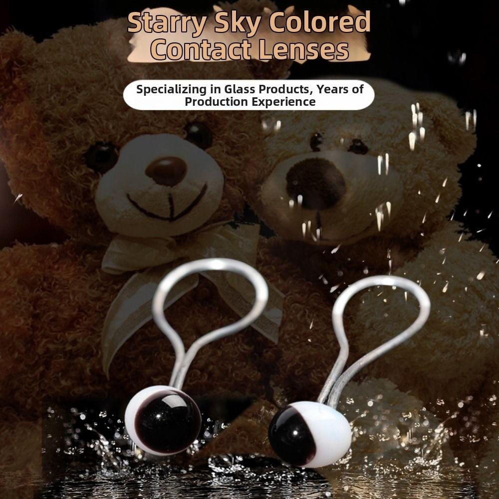 1pair Black DIY Kit Crafts Glass Eyes For BJD Doll/for OB11 Dolls/for Teddy Bear Dolls
