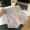 Lady Spring and Autumn Lace Jacquard Heart Hip Antibacterial High Waist Light Belly Flat Angle Underwear