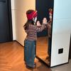 Джинсы для девочек FADOBABY с рваными широкими штанинами