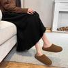 Women's Home Slippers Baotou Thermal Cotton Slippers Woman Outside Velvet Half Slippers Women Wear Autumn and Winter Models
