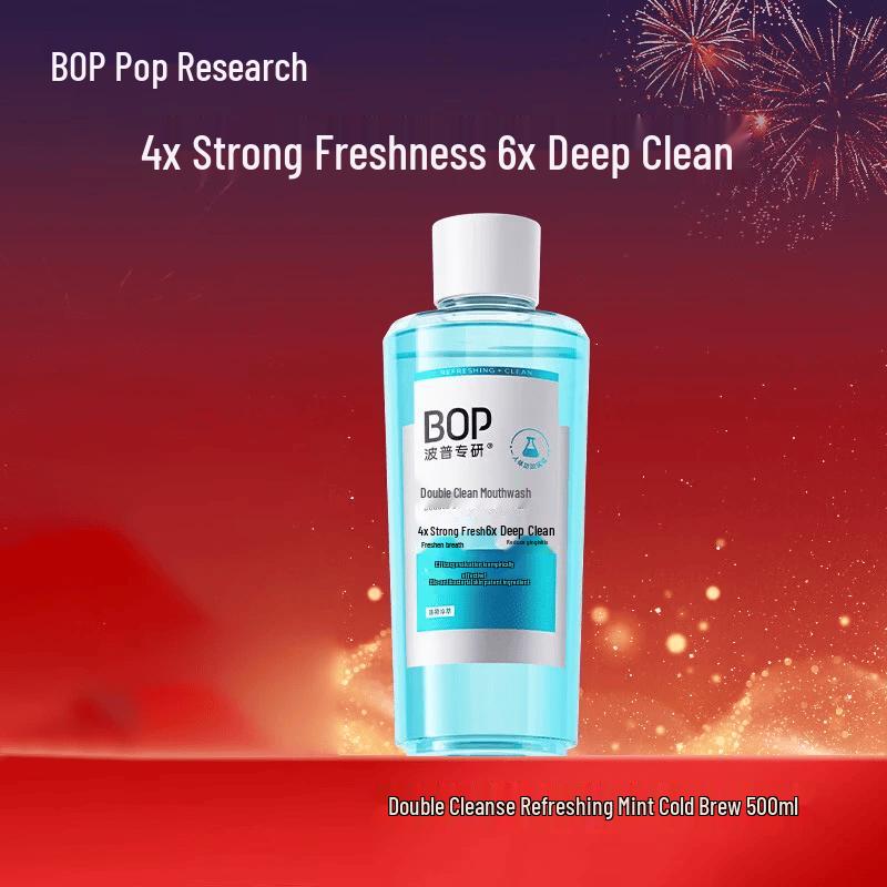BOP Dual-Clean Purifying Mint Cold Brew Mouthwash