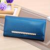 Fashion Women Long Wallet Faux Leather Solid Color Multi-card Slots Card Holder Purse