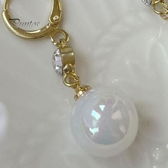 1 пара элегантных висячих серег во французском стиле из искусственного жемчуга, инкрустированные блестящими стразами, свадебные серьги с пряжкой, ювелирные аксессуары, подарок