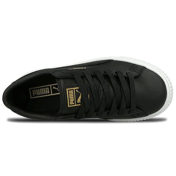 Puma Кроссовки Basket Platform Core Black Gold Женские Белые 364040-03