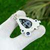 Birthday Gift For Her Natural Snoflake Obsidian Gemstone Pendant 925 Silver