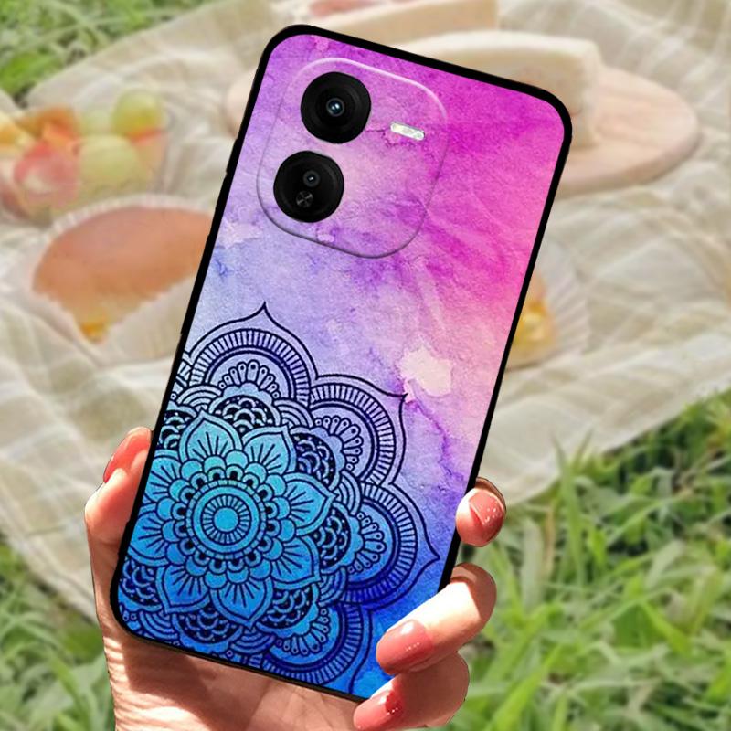 Чехол для телефона Vivo IQOO Z9x Роскошный Расписной Силиконовая Задняя Крышка для IQOO Z9x Защитный Чехол из Мягкого ТПУ с Защитой от Отпечатков Пальцев