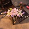 Floral Ancient Hair Stick Tassel Flower Hair Comb Antique Hanfu Headwear  Cheongsam Accessories