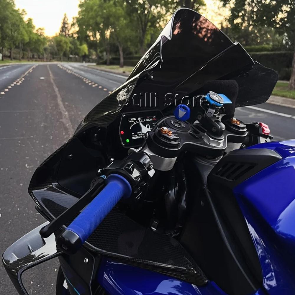 Ветровое стекло для Yamaha YZF-R1 YZF R1 YZF R1M 2020-2025 2024 Ветровое стекло Дефлектор ветра Двойной пузырь Увеличенный экран YZF-R1M