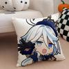 miHoYo hot funny Genshin emotes meme Cushion Cover Throw Pillow Cover Hidden Button Durable Polyester Chair Cushion