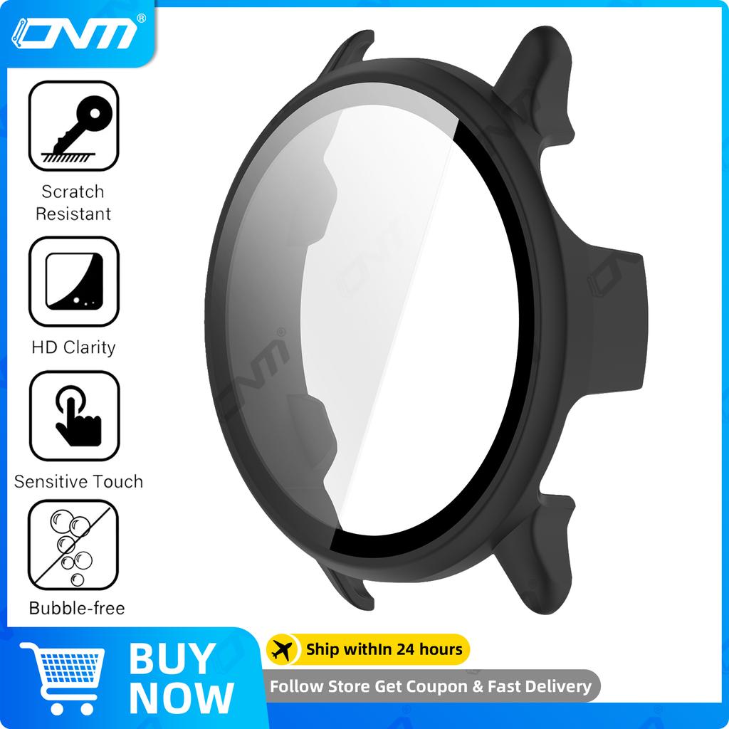 Стекло+Чехол для Garmin VivoActive 6 Защитное стекло для экрана и Жесткий ПК Защитный бампер для Аксессуаров Vivo Active 6