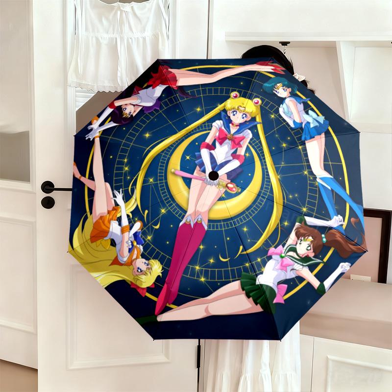 Japanese cartoon Sailor Moon Tsukino Usagi umbrella is suitable for all seasons including home travel and outdoor activities Multi functional umbrella