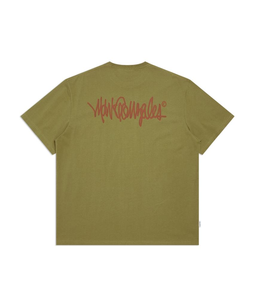 MARK GONZALES Next Sign Logo Short Sleeve T-Shirt - Khaki