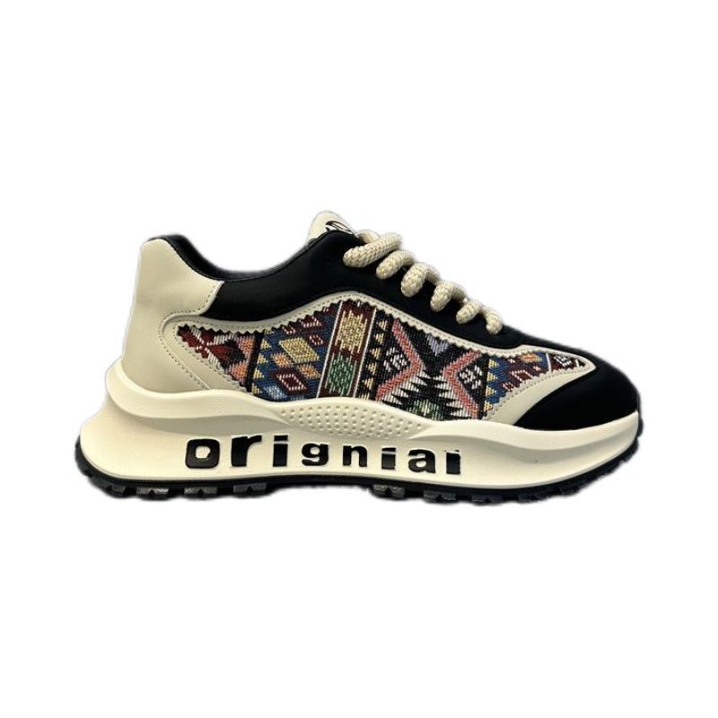 Men's New Low Top Printed Canvas Dad Shoes, Trendy Retro Running Sneakers, Versatile Comfortable Casual Athletic Shoes for Men