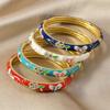 Традиционный винтажный браслет-перегородчатая эмаль двойной женский браслет на руку для девочек