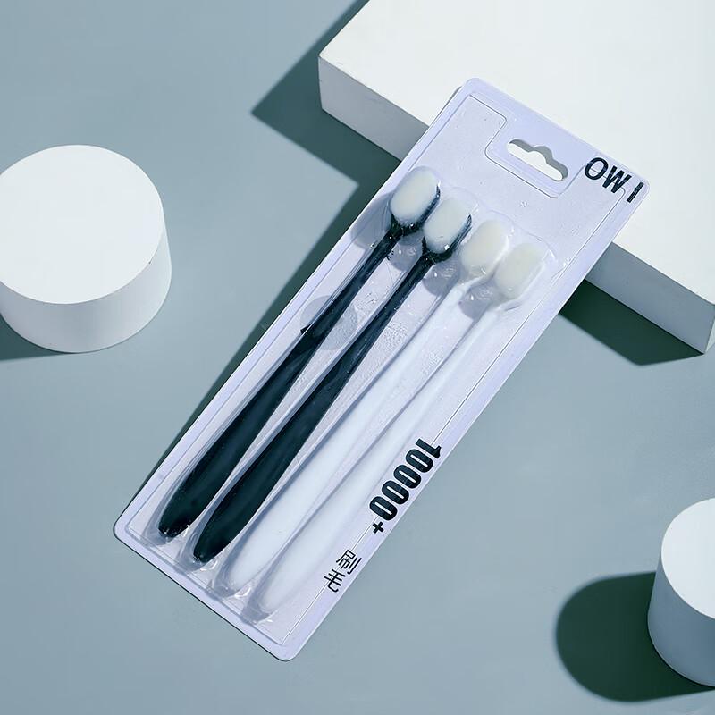 OWI Сверхмягкая зубная щетка с 10 000 щетинок, 4 штуки