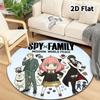 Ковер круглый Spy Family Ковер для гостиной, спальни, дивана, игровой комнаты Декор Нескользящий коврик для пола