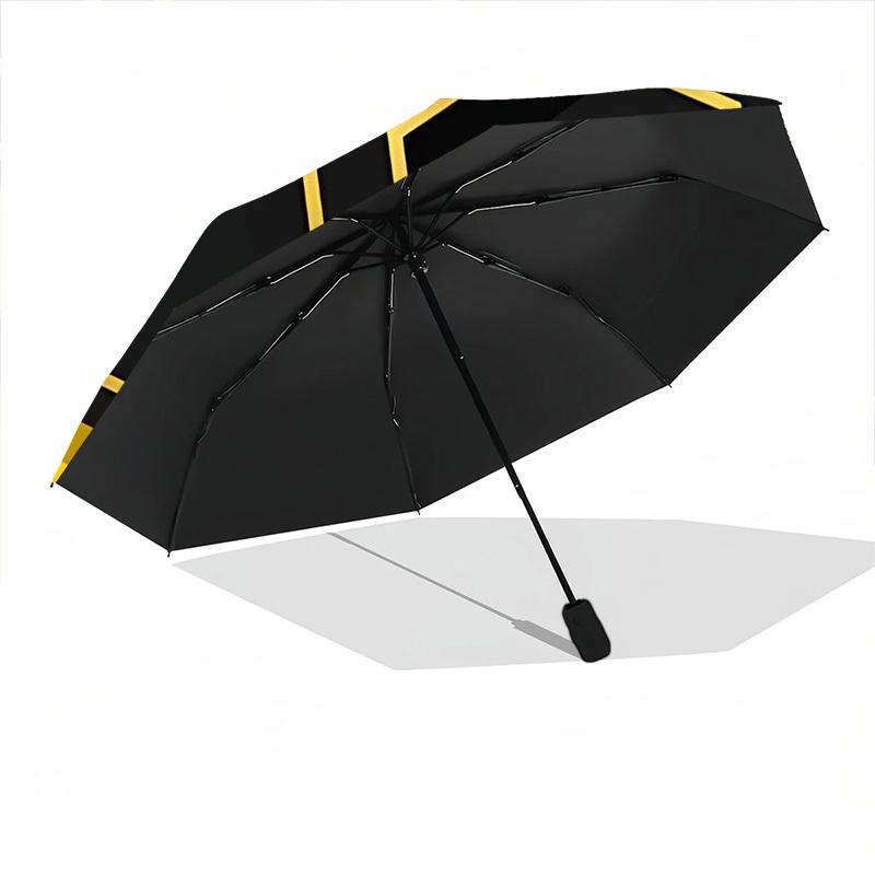 1PC Hexagon Honeycomb Pattern Automatic Windproof Umbrella 8 Rib Portable Folding Black Iron Frame for Outdoor, Beach, Travel, Beach Umbrella S04