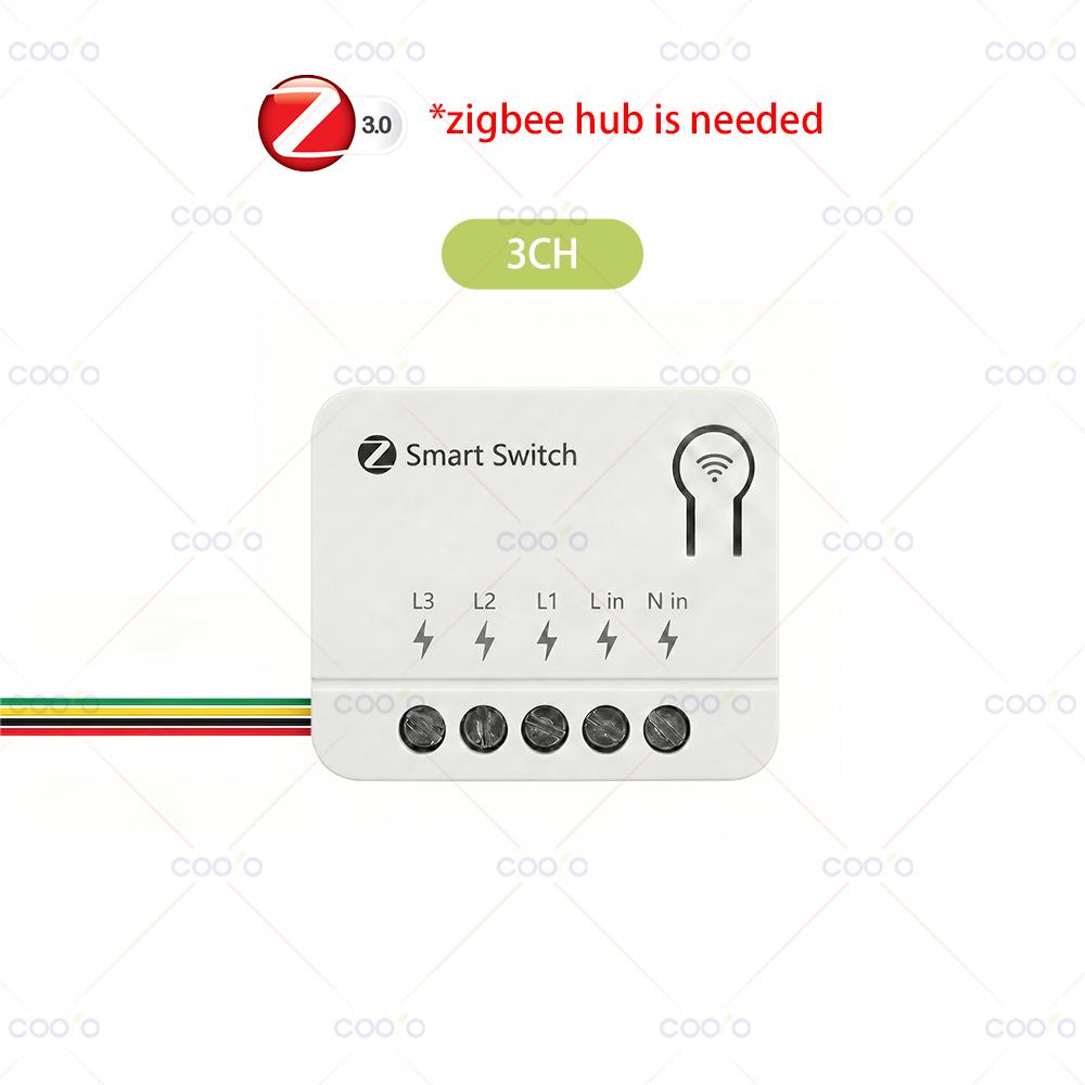 Tuya ZigBee 1 2 3-клавишный модуль умного переключателя DIY реле света выключатель домашняя автоматизация работает с Smart Life Alexa Google Home Yandex