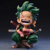 One Piece Navigation King Q sitting posture Luffy Solon Shan Zhi hand-made tide play doll model car ornaments