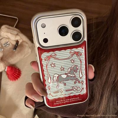 Художественный браслет-чехол для телефона с пони для iPhone 16, iPhone 17, iPhone 17 Pro Max