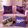 Funny Milka Purple Pillow Case Anti-dustmite Invisible Zipper Sofa Bed