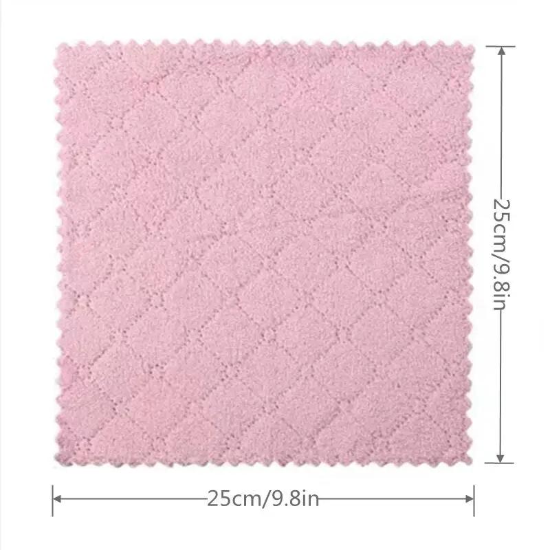 5 двухсторонних сверхвпитывающих губок из кораллового вельвета, кухонных салфеток, тряпок