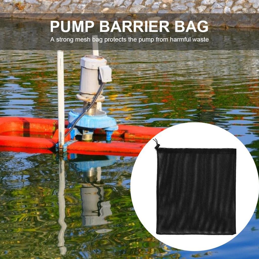 Фильтр-мешок для водяного насоса, изоляционный мешок для насоса, устойчивый к разрывам, с завязкой, многоразовый протектор насоса для пруда, берега реки