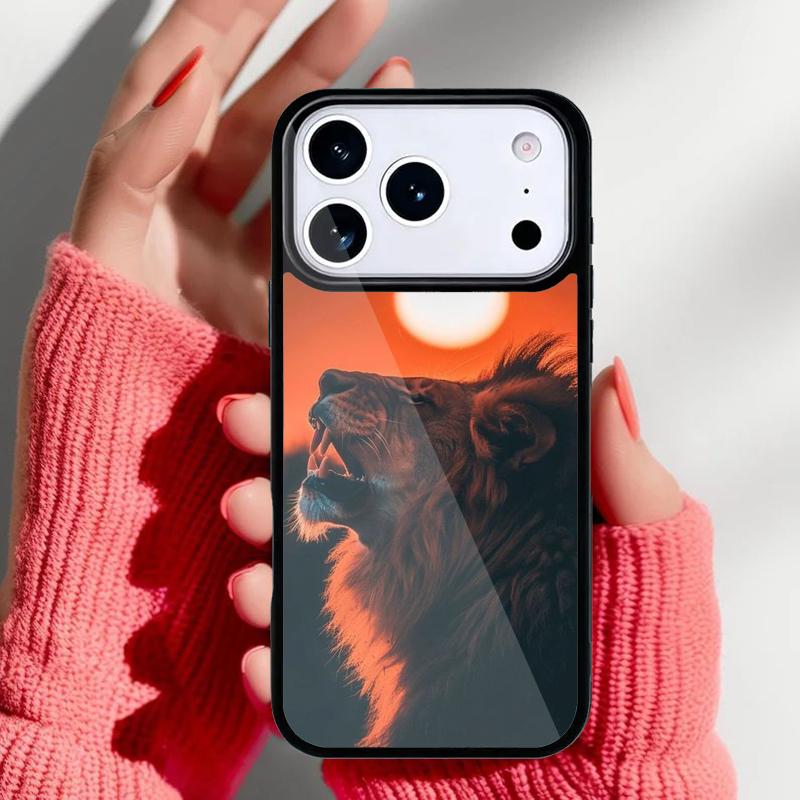 Чехол для телефона 'Свирепый Лев' для iPhone 17 16 15 14 13 Pro Max Задняя крышка для 12 11 Pro Coque