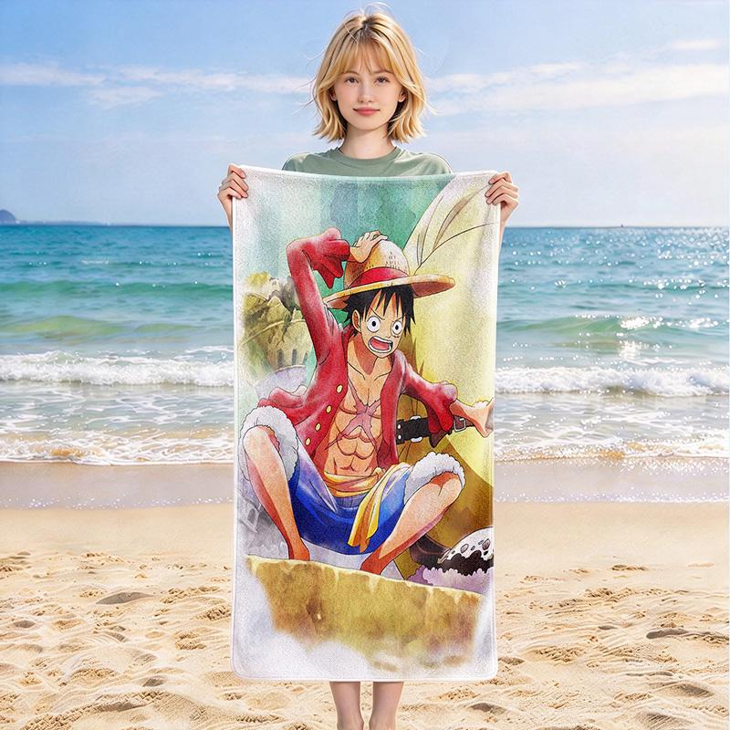One Piece Stylish Digital Printing Beach Towel Quick‑Drying Absorbent Blanket for Beach Pool Gym Travel C372
