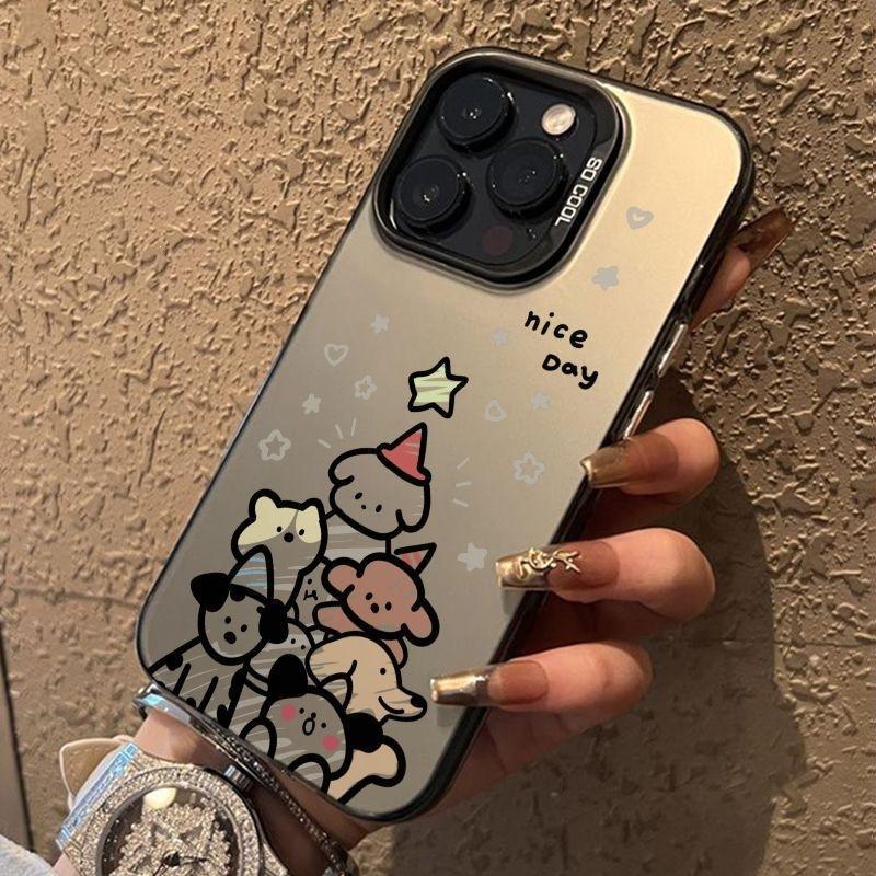 Christmas star puppy iPhone16 mobile phone case 13 tide 12 female 11 cartoon 14pro all-inclusive Apple 15prom