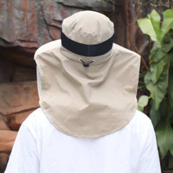 Mosquito Head Net Hat with Fan for Men Women Wide Brim Sun Hat with Mesh Net Summer Cooling Bucket Hat for Outdoor Fishing Hiking