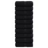 VidaXL Premium Washcloths SOLUND 10 Pieces Black 30 X 30 Cm 600 G/m² 137421