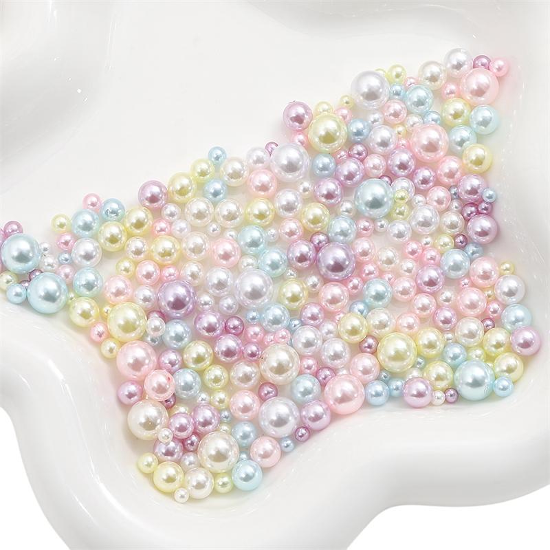 200 шт., 3-8 мм, цветные бусины из АБС-пластика, круглые искусственные жемчужные бусины для самостоятельного изготовления ювелирных изделий, украшения дома, художественный искусственный жемчуг для наполнителей ваз