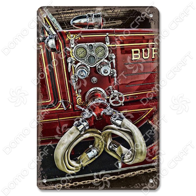 Винтажный жестяной знак пожарного, металлическая пластина, классический металлический постер из фильма «Пожарный», Настенный декор для гаража, клуба, отеля, дома