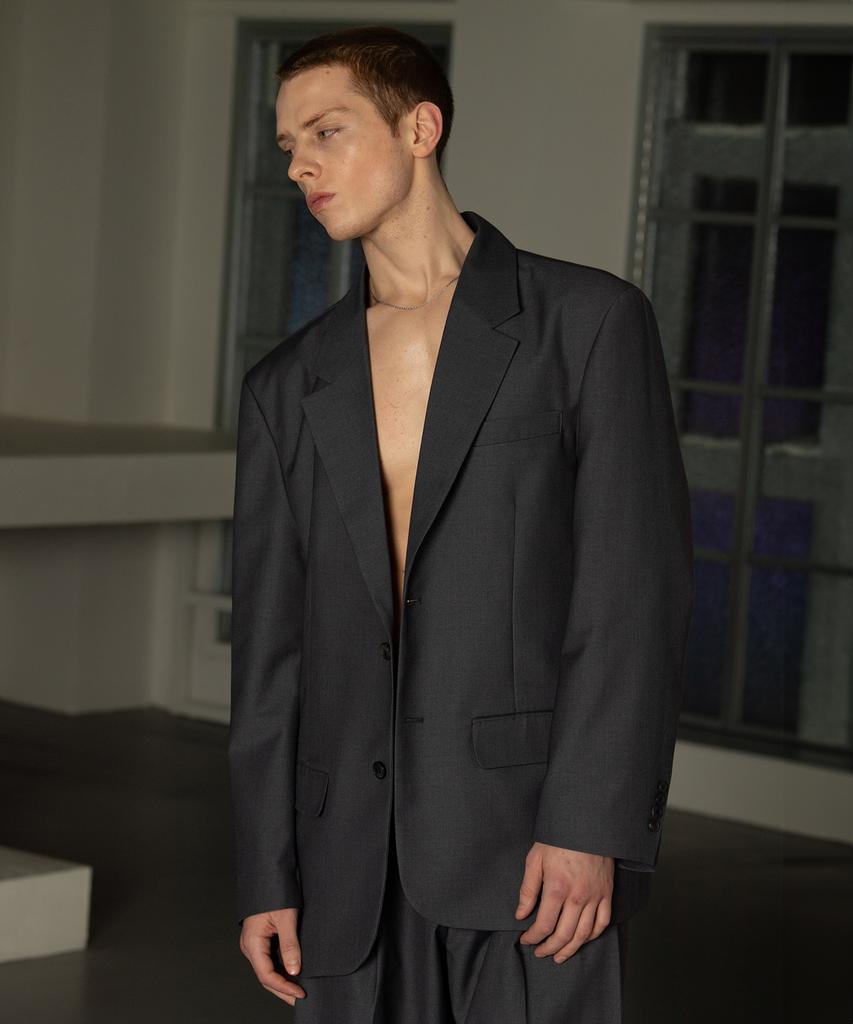 Decoroso Tailor Oversized Wide Setup Suit [Charcoal]