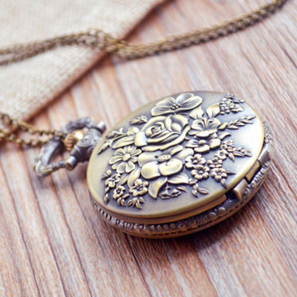 For Women Vintage With Necklace Pocket Watch Steampunk Fob Watches Pocket