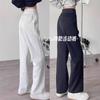 Gray Sweatpants Women's New High-waisted Straight Autumn Sweatpants Small Narrow Version Casual Loose Wide-leg Pants